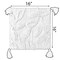 16" Handwoven Cotton Throw Pillow Cover with White on White Tufted Design and Tassel Corners